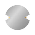 Modern Round Mirror with Gold Accents**