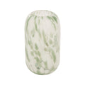 Elegant Green Marble Glass Vase - Modern Home Decor Accent